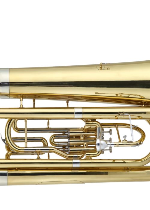 Golden,Tuba,,Brass,Music,Instrument,Isolated,On,White,Background,3d